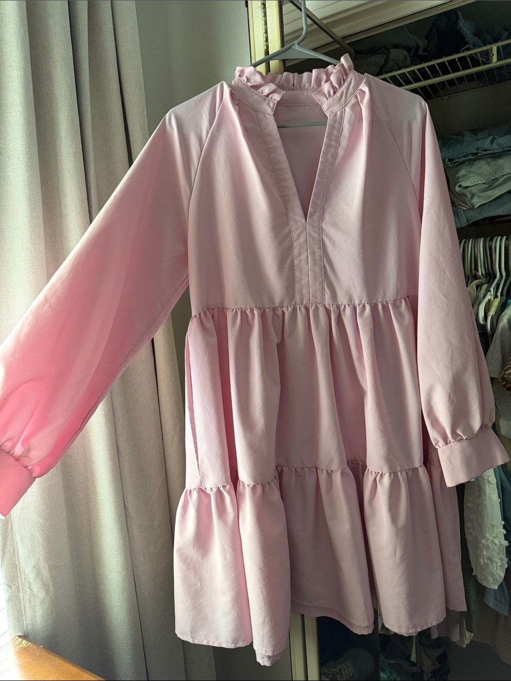 Vici Pink Tiered Mini Dress